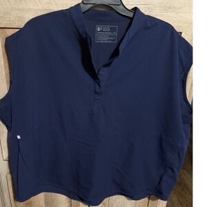 FIGS Technical Collection 4XL‎ Top Sleeveless Navy Blue Just Saving Lives